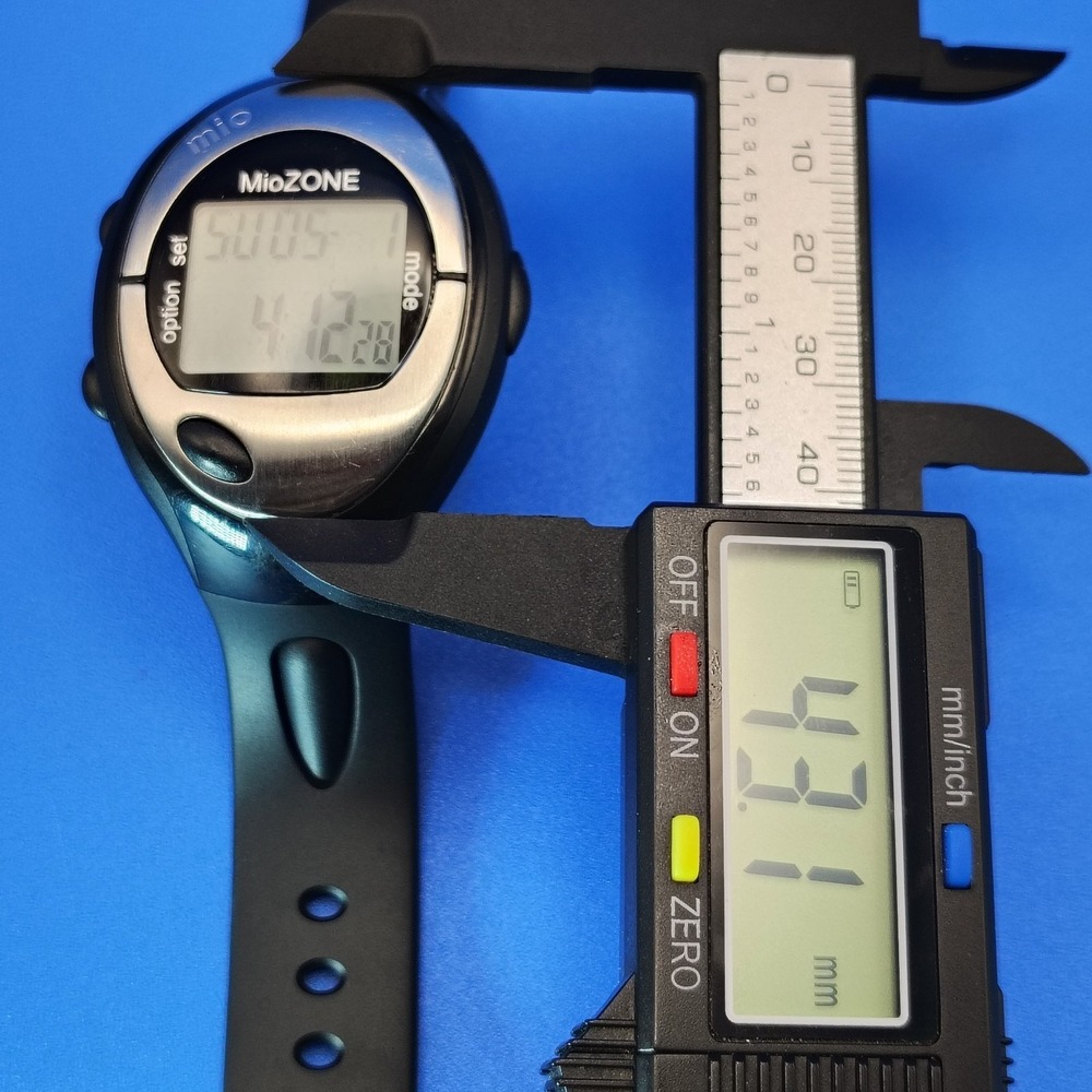 Vintage 2003 Mio MioZone Heart Monitor Pulse 43mm Mens Digital Watch Restored - Picture 6 of 10
